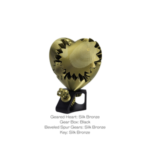 Key to my Geared Heart™ | Mechanical Dynamic Rotating Spur Geared